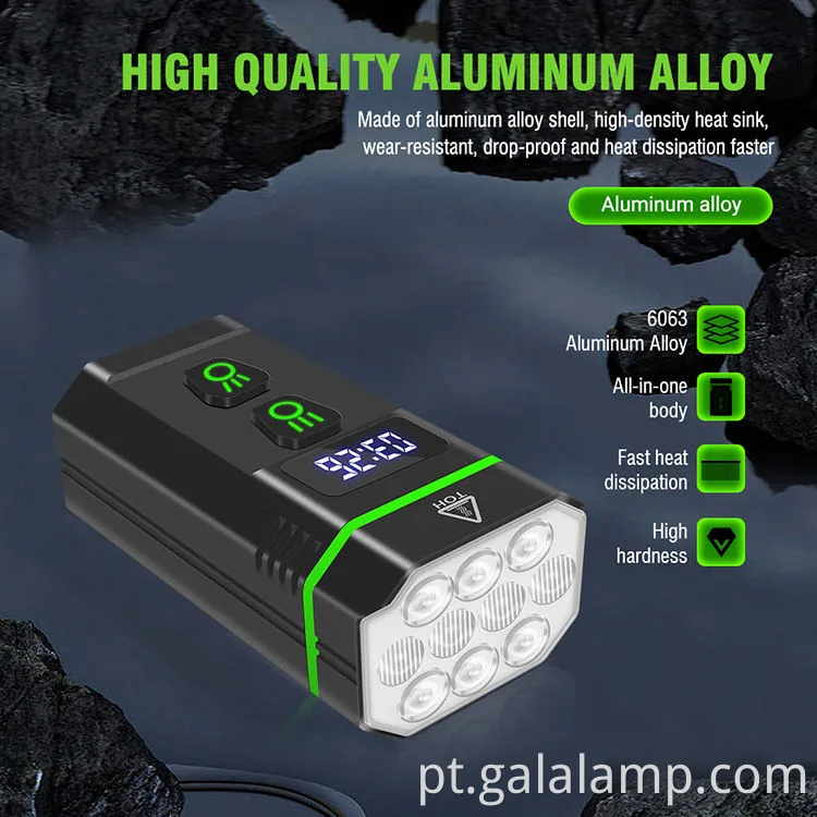 Tocha LED impermeável ultra brilhante para exploração ao ar livre